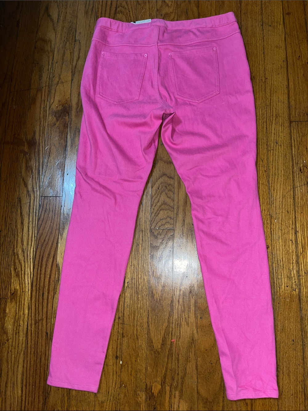 NWT Hue Bright Pink Denim Leggings Size Large - Picture 7 of 7